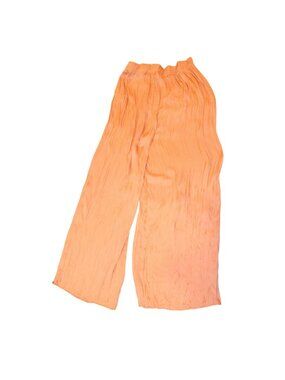 Joie Orange Wide-Leg Pleated Pants, Large